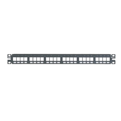 Panduit 24-Port Flush Mount Modular Patch Panel, 1 RU. (nkpp24fmy)