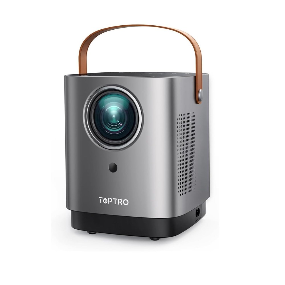 Mini-Portable-Projector, [Unique Handle Design] Mini Projector with WiFi and ...