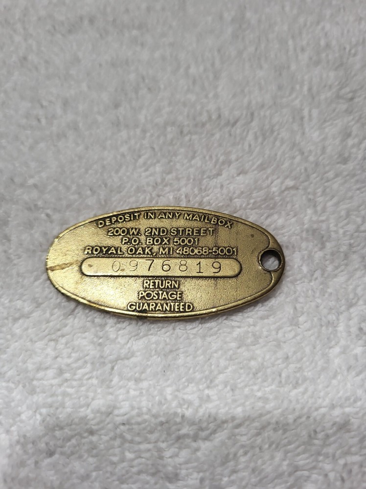 Vtg Chevrolet Commitment to Excellence Brass Key Chain 2"