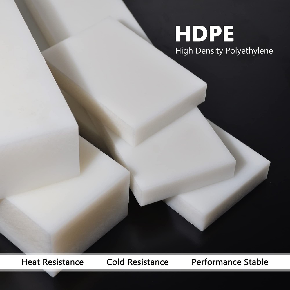 HDPE Block WhitePE Polyethylene Rectangular Solid Plastic Tapping（2" x 12" x 3"）