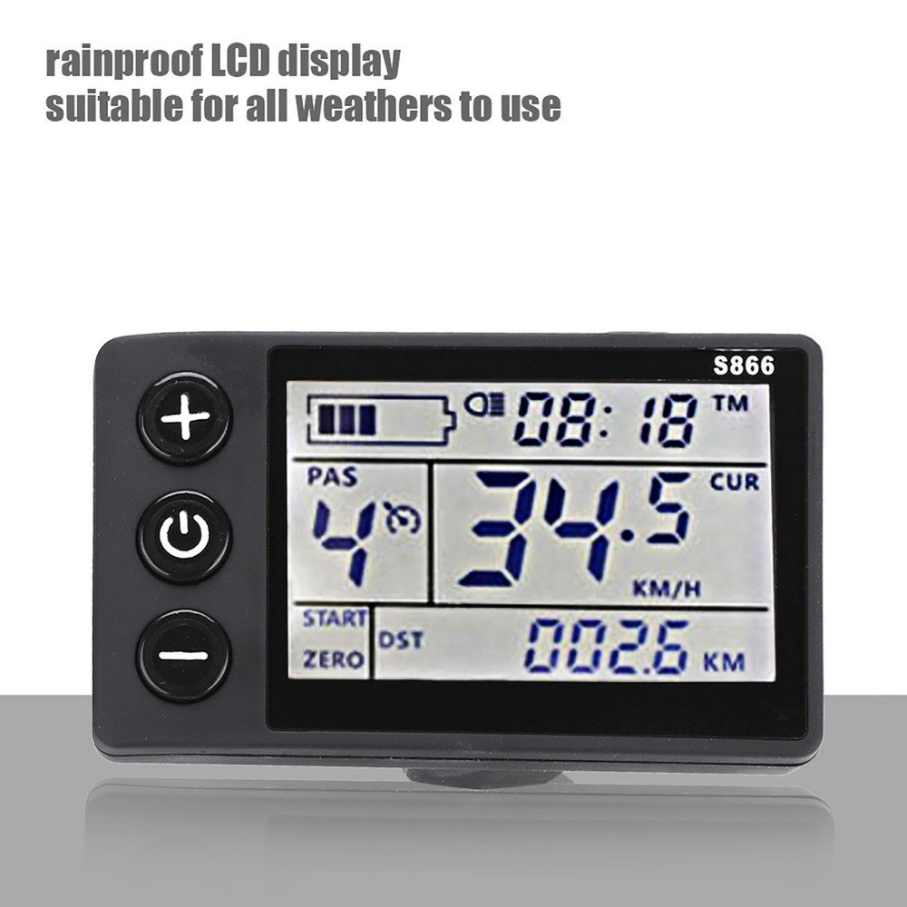 Scooter Motor Controller Rainproof LCD Panel Kit For Electric Bicycle 250W-350W