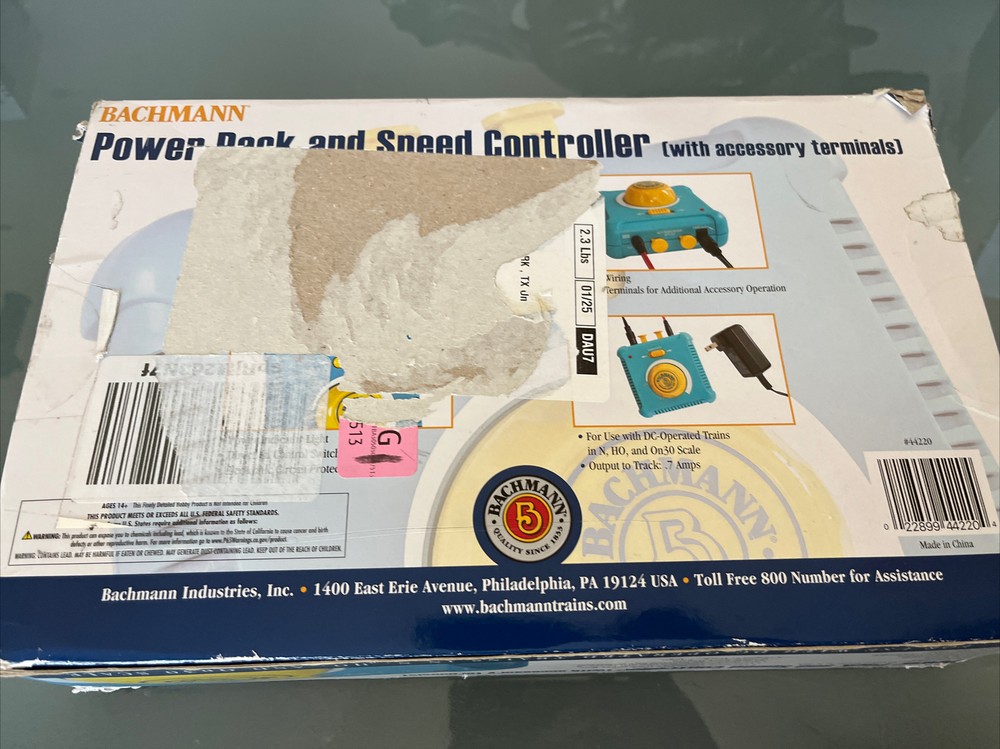 Bachmann Blue Power Pack and Speed Controller with AC Accessory Terminals