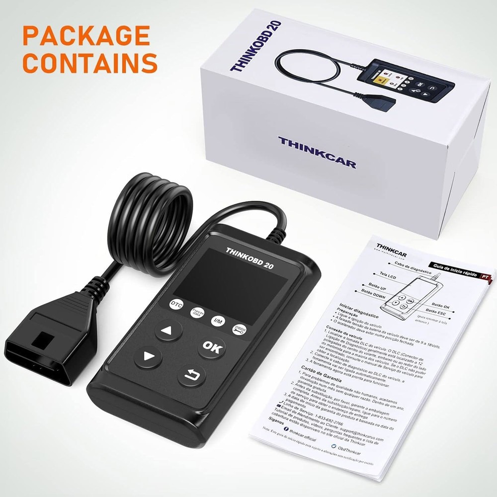 USED Thinkcar Thinkobd 20 Code Reader Clear Engine Fault Light OBD Reader USA