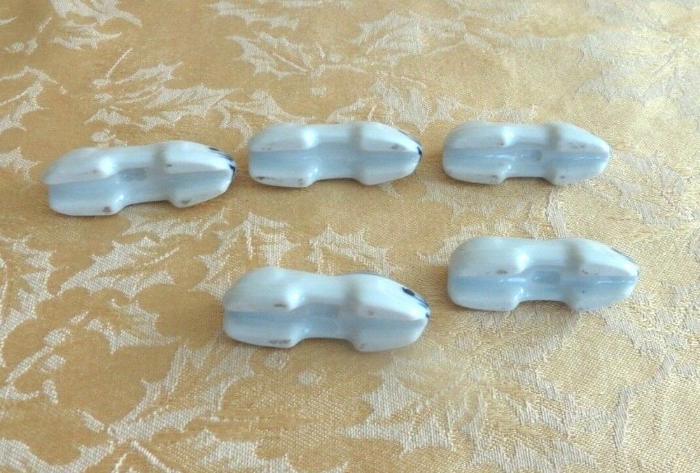 Five Porcelain Bunny Rabbit Chopsticks Racks