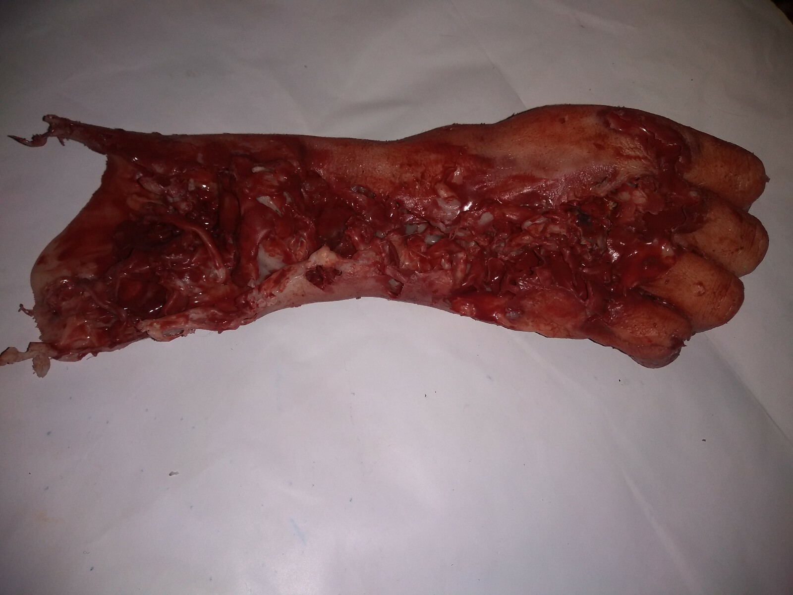 Silicone HORROR PROP severed mutilated male arm movie quality gore halloween fx