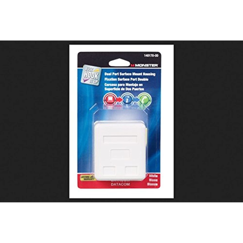 Monster Cable Surface Mount Housing White