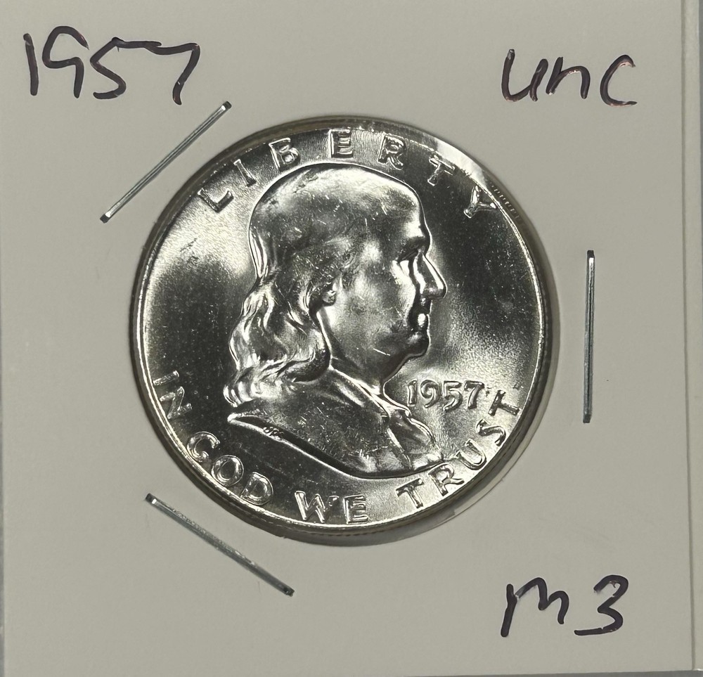 1957 Franklin Half Dollar Coin Uncirculated