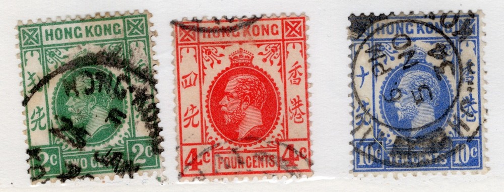 Hong Kong #130, 133, 137 used