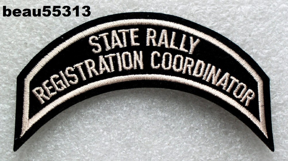 ⭐HARLEY OWNERS GROUP HOG "STATE RALLY REGISTRATION COORDINATOR" CHAPTER PATCH