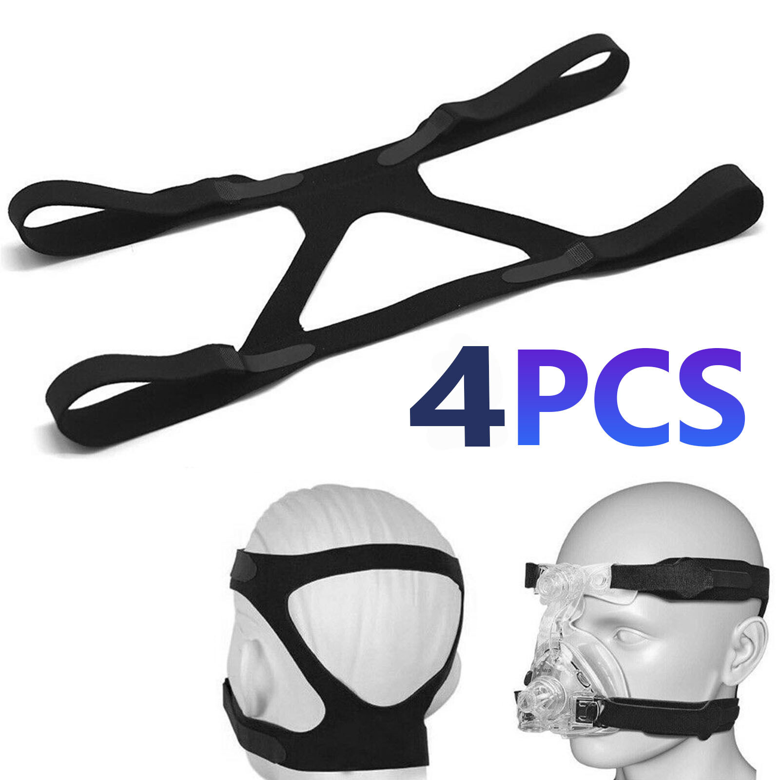 4 Pack Universal Replacement Headgear for ResMed Mirage Series Full CPAP Mask US