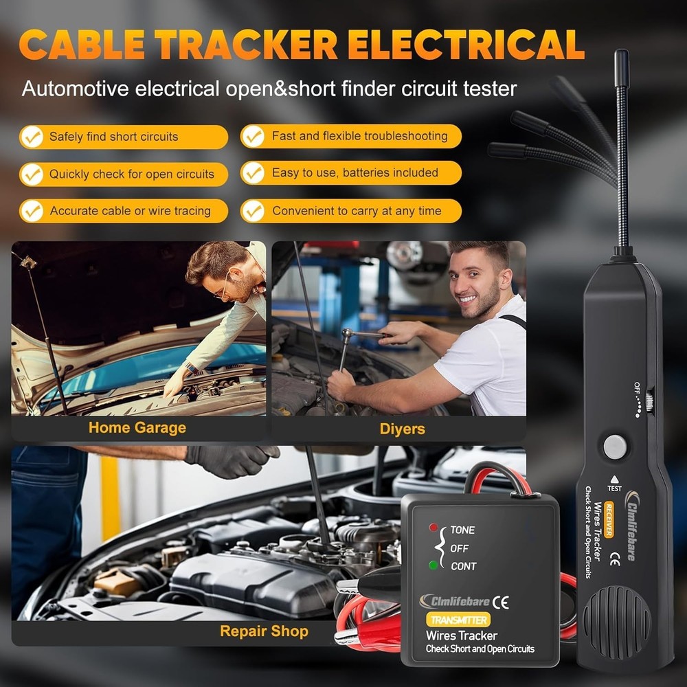 Versatile Wire Cable Tracker with 7-Inch Probe - Essential for Electrical Tasks