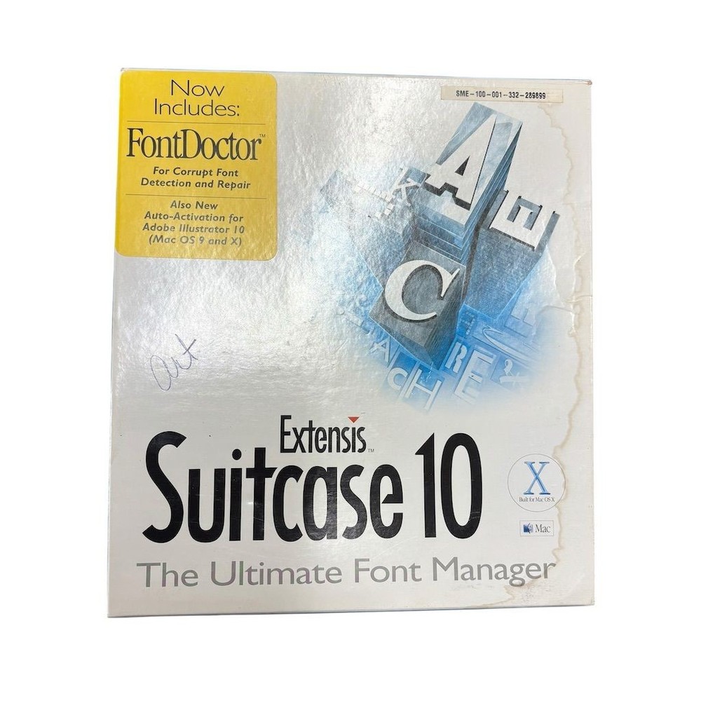 Extensis Suitcase 10 Font Manager Software for Mac OS CD English