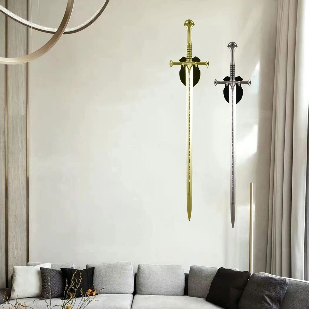 Sword Stand Wall mounted sword rack - Vertical Display Black 2 Sets