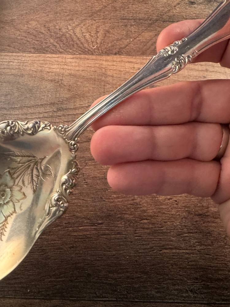 Holmes & Edwards Bonbon Scoop Casserole Server Spoon Imperial Pattern Monogram