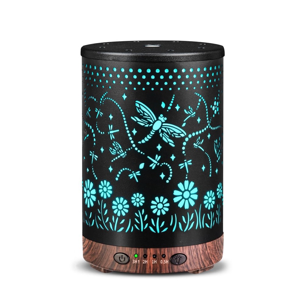 Essential Oil Diffuser 120ML Metal Aromatherapy Diffuser with Timer, Cool Mis...