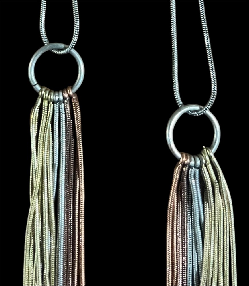 22” Long Adjustable Rainbow Chain Layered Necklace