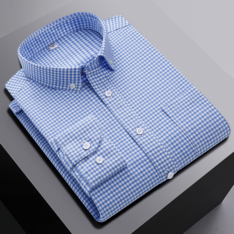 Mens Dress Oxford Shirts Formal Business Long Sleeves Cotton Casual Shirts Tops