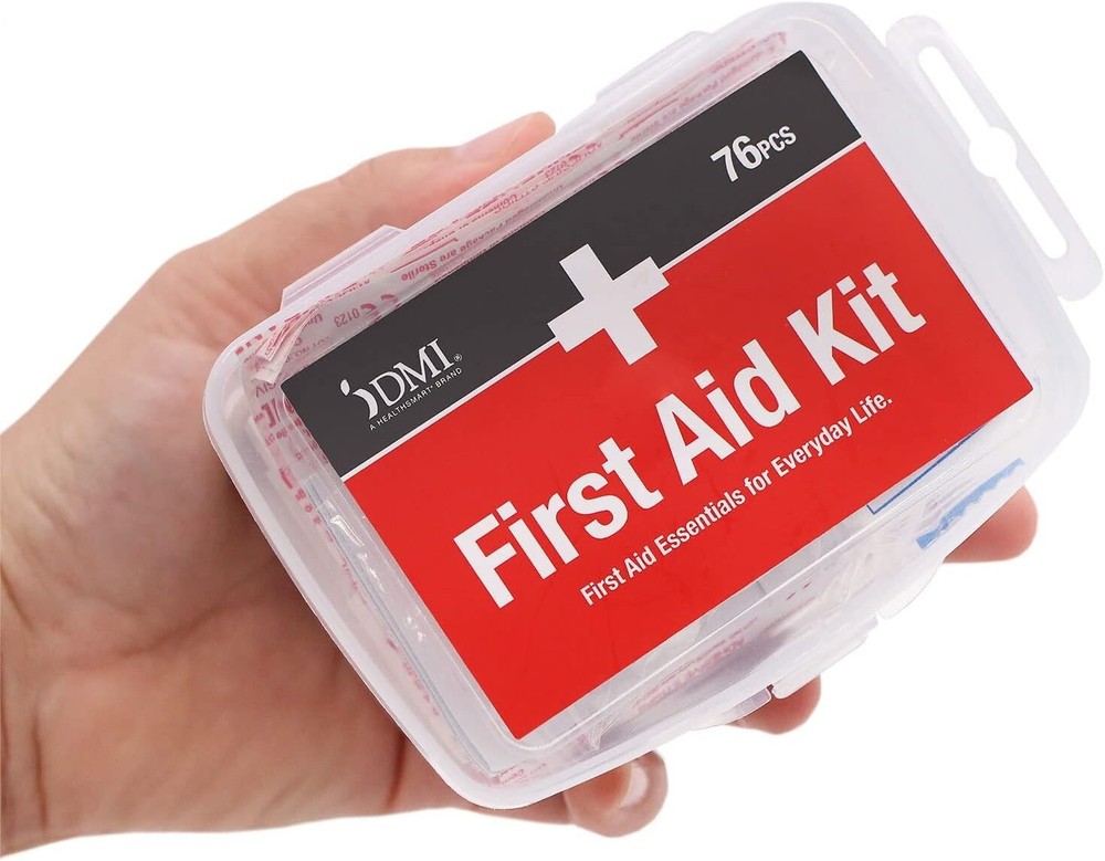 76-Pc First-Aid Kit, All-Purpose Use for Minor Cuts Scrapes Durable Water-Resist