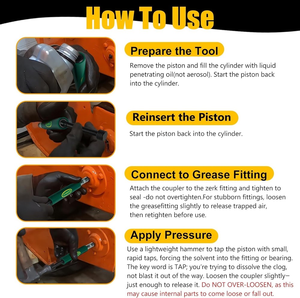 Grease Fitting Cleaning Tool -Grease Zerk Cleaner, Green