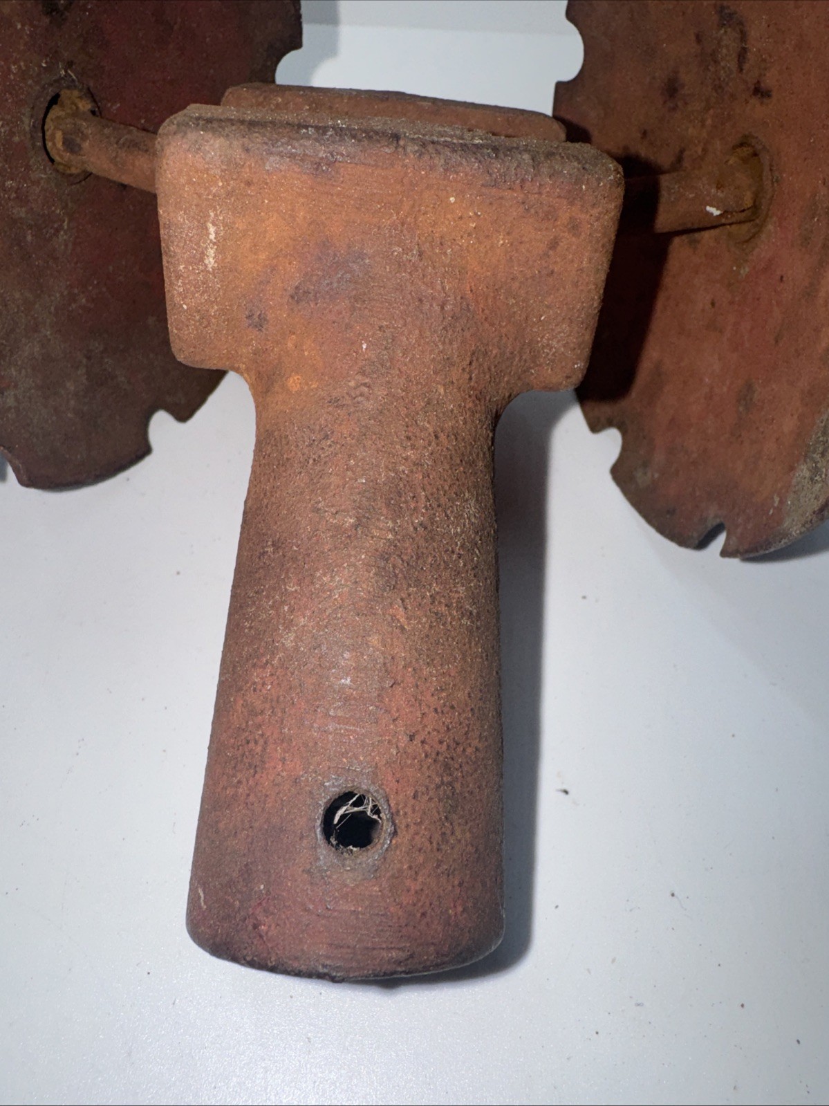 Vintage Cast Iron 4-Disc Garden Harrow Cultivator Attachment - Rustic Farm Tool