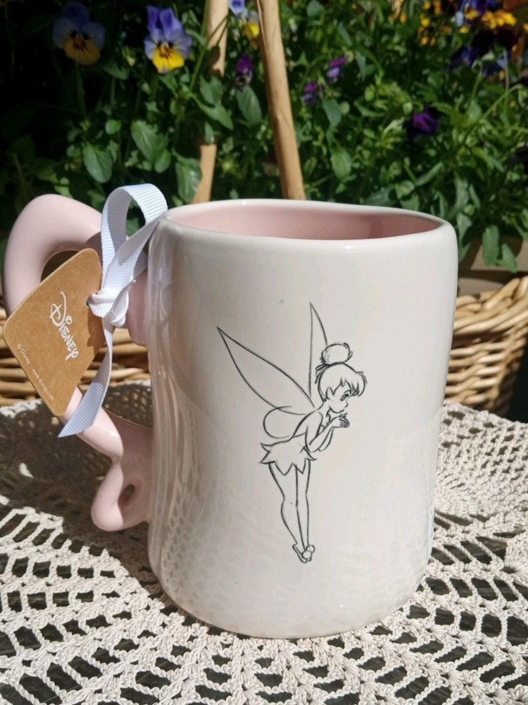 NEW RAE DUNN Tinker Bell Pink SET "Pixie Magic" Mug & 4 Nesting Measuring Cups