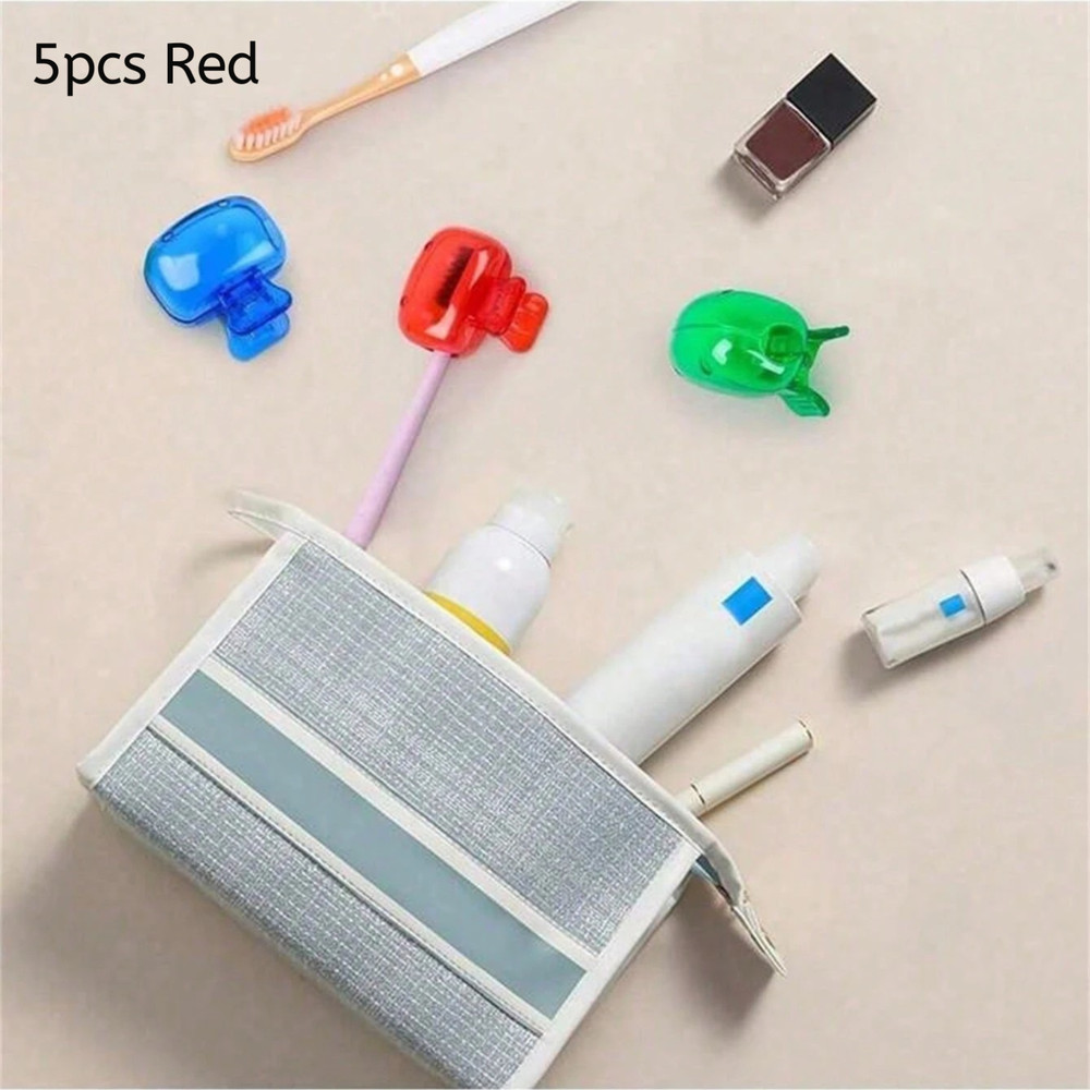 Toothbrush Head Covers Portable Protective Case Dustproof Toothbrush Head Clips