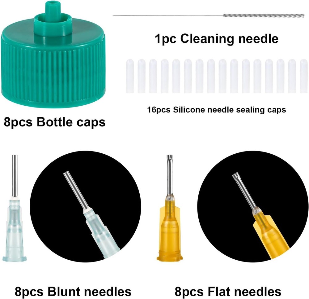 41pcs Precision Applicator Caps Set, Tip M, green