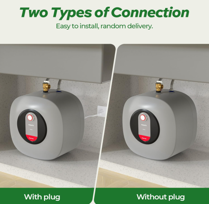 8 Gallon Electric Mini Tank Water Heater Instant Boiler 1440W Compact Storage