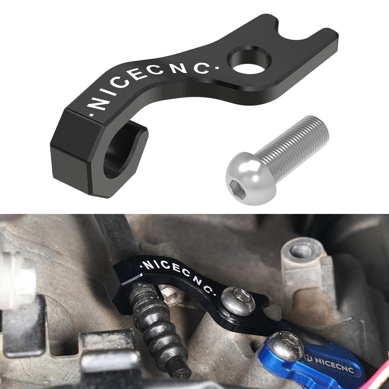 For YAMAHA YFZ450X Aluminum Clutch Cable Holder Bracket #5TA-15441-01-00 Black