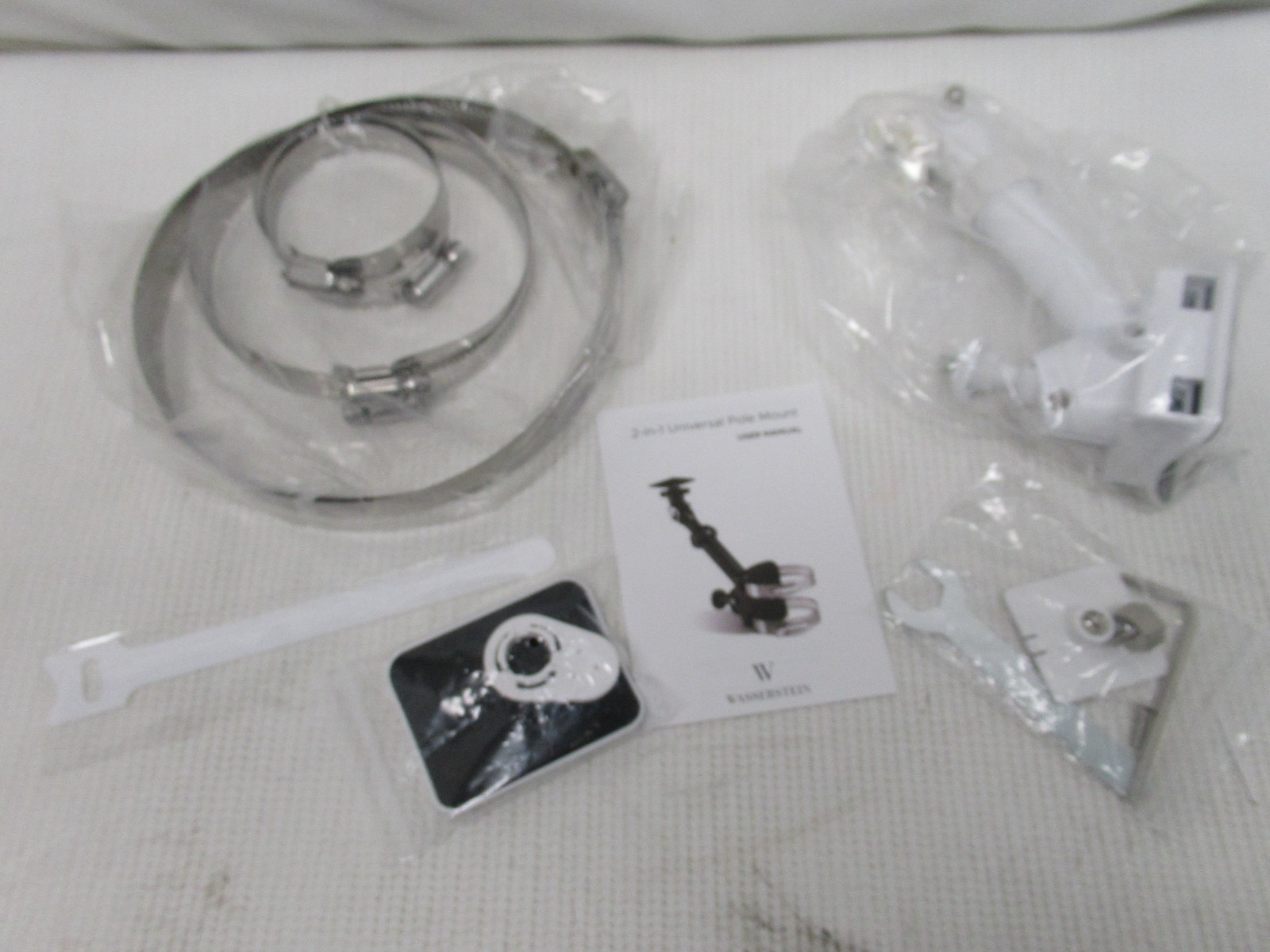 Wasserstein 2-in-1 Universal Pole Mount For Security Cameras and Solar - White