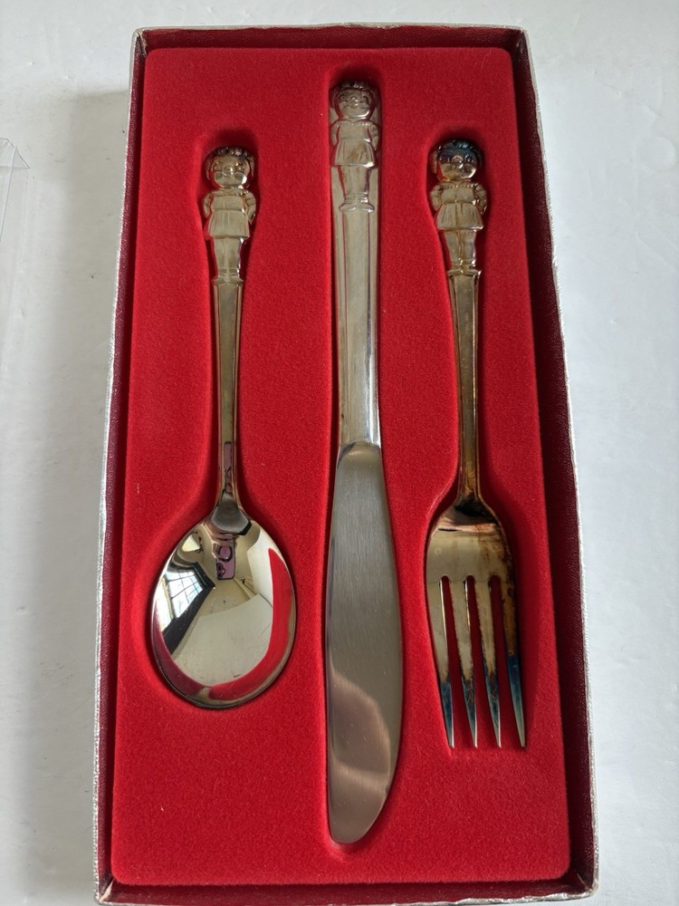Vintage Campbell Soup Kid Collection Silverplate Flatware set - Fork, Spoon -c
