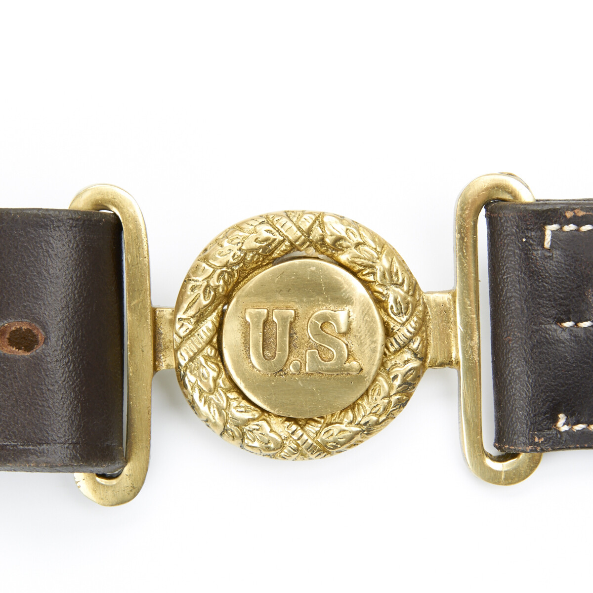 U.S. WWI & WWII M1912 .45 1911 Leather Holster, Belt, Pouch Set- Chocolate Brown