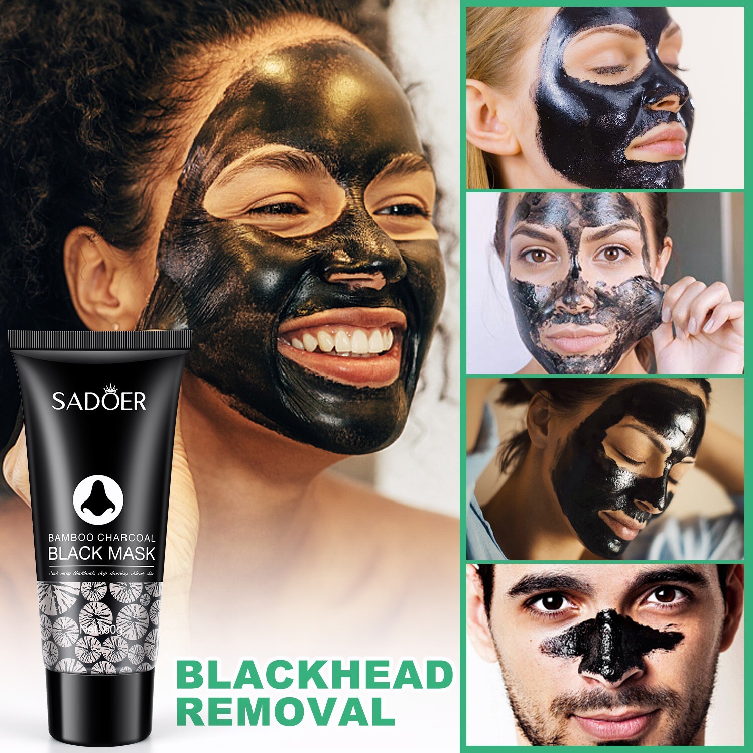 Acne Peel-off Mask - Charcoal Facial Cleanser for Blackhead Removal & Clear Skin