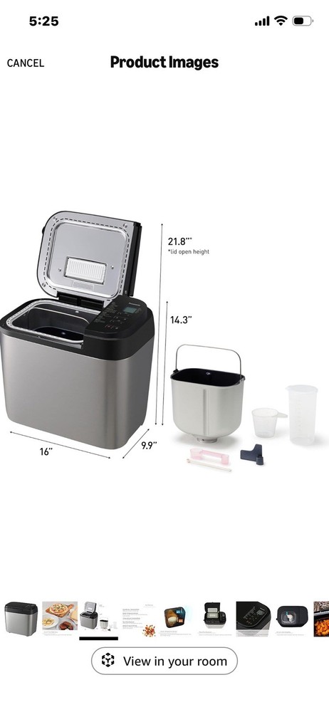 Panasonic SD-R2550 S Silver Automatic Bread Maker Machine