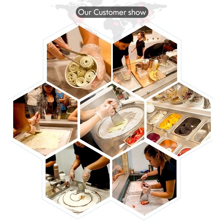 Kolice ETL Commercial ice cream roll machine, 22" (55cm ) Single Round ice pan