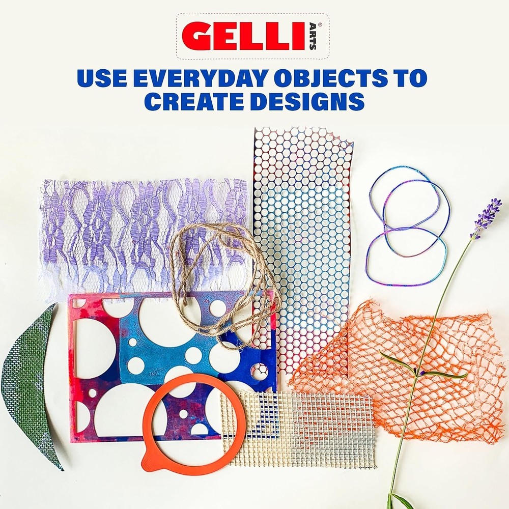 Extra-Large 18" x 24" Monoprinting Gelli Plate - Includes Brayer & Stencils