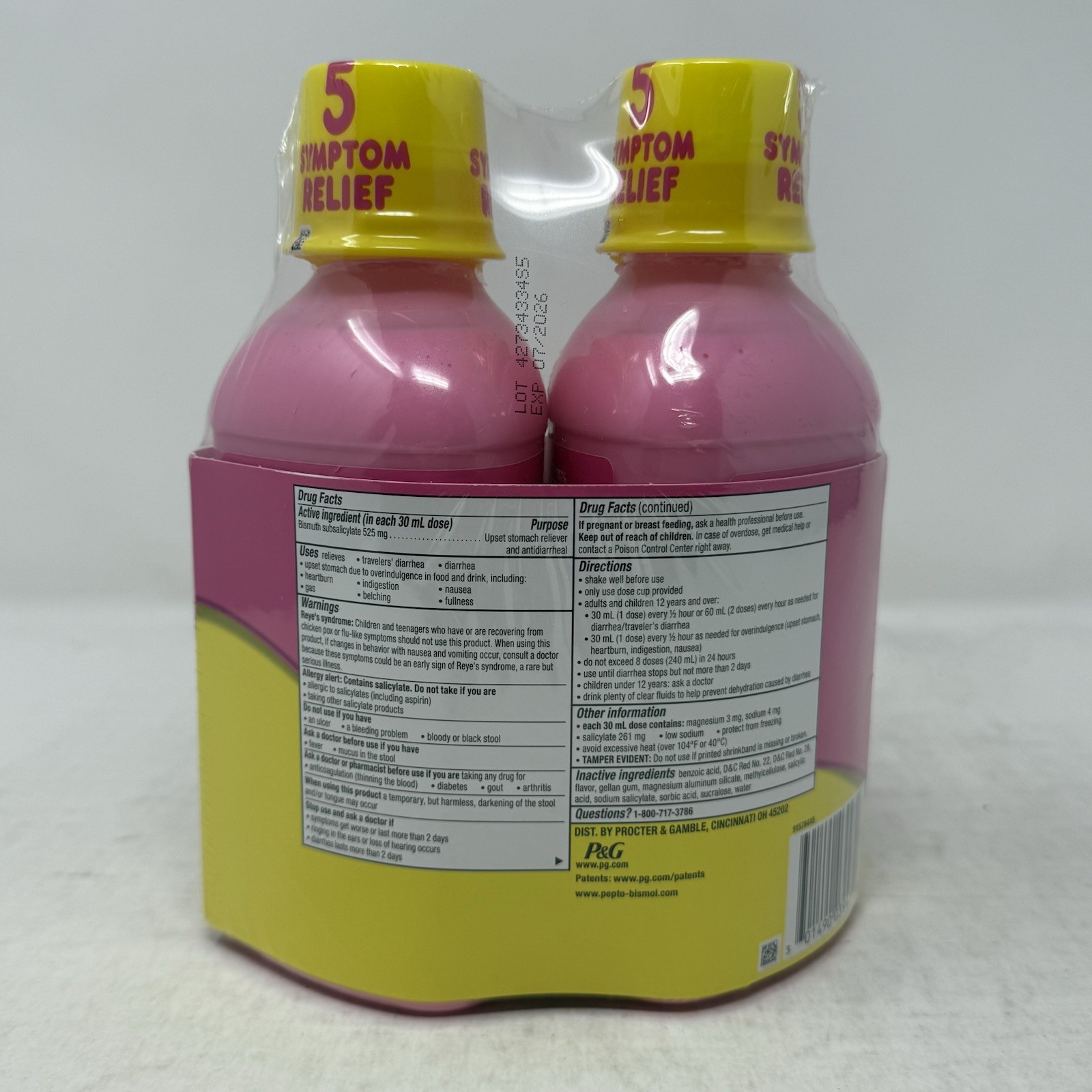 Pepto Bismol Liquid, Indigestion & Anti-Diarrhea Stomach Relief 16 fl Oz 2 PACK