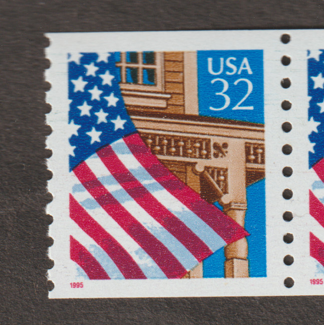 1995 US 2913 COIL FLAG OVER PORCH MNH