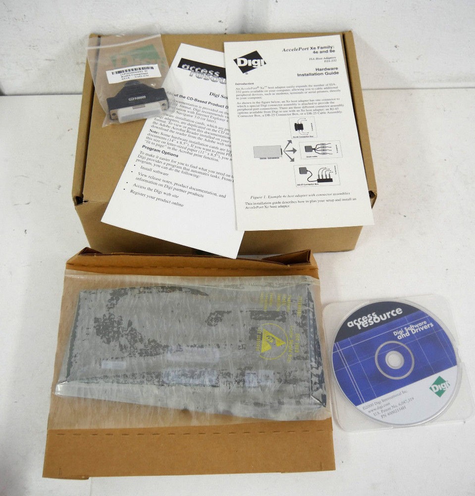 New Digi 70000737 AccelePort 4e-ISA DB25 Missing cable