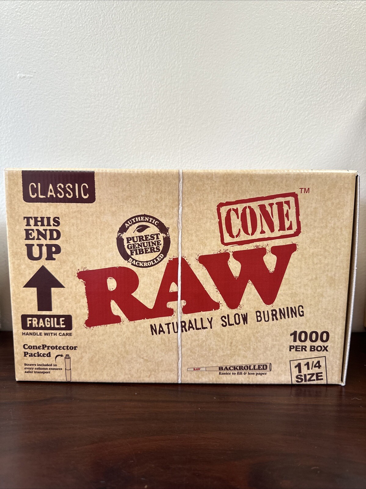 RAW Cones 1 1/4 Classic | Bulk Wholesale Box | 1000 Cones