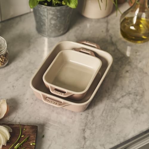 Staub Ceramic 2-pc Rectangular Baking Dish Set - Macaron Pastel Pink