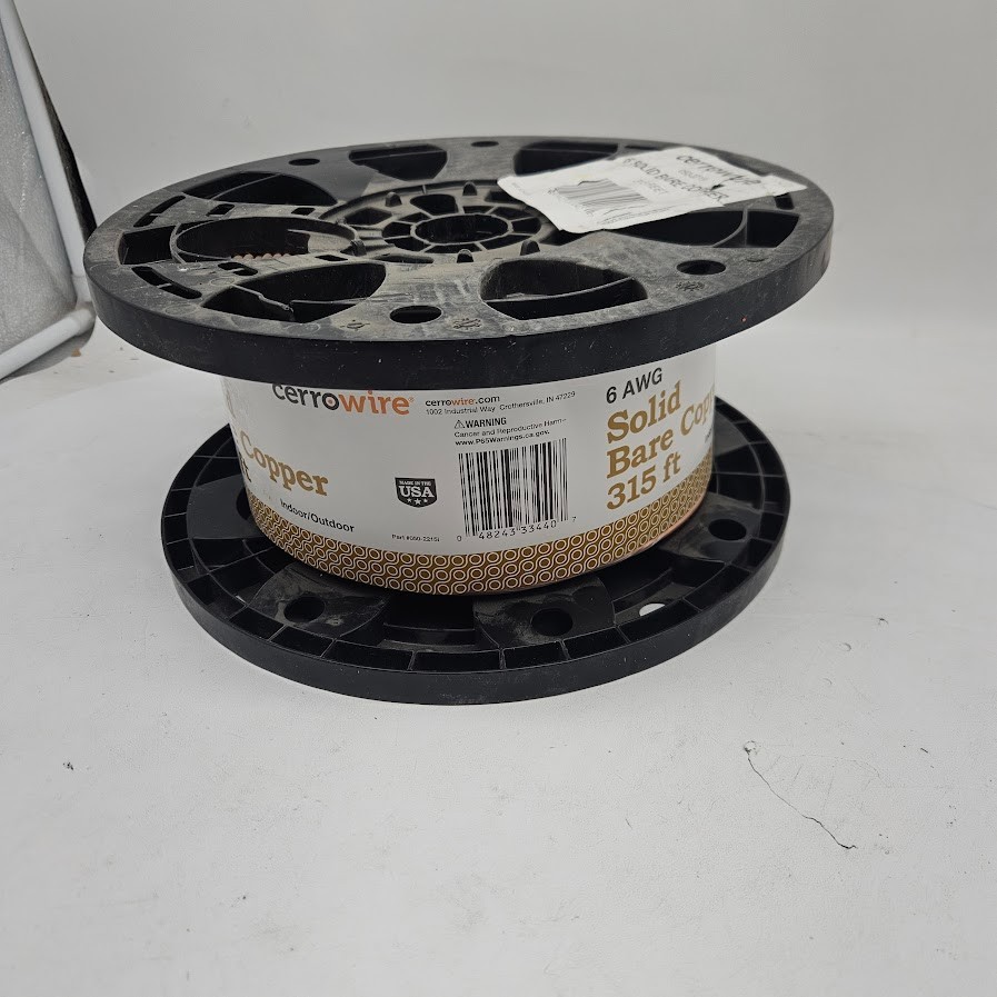 Cerrowire 315 ft. 6-Gauge Solid SD Bare Copper Grounding Wire