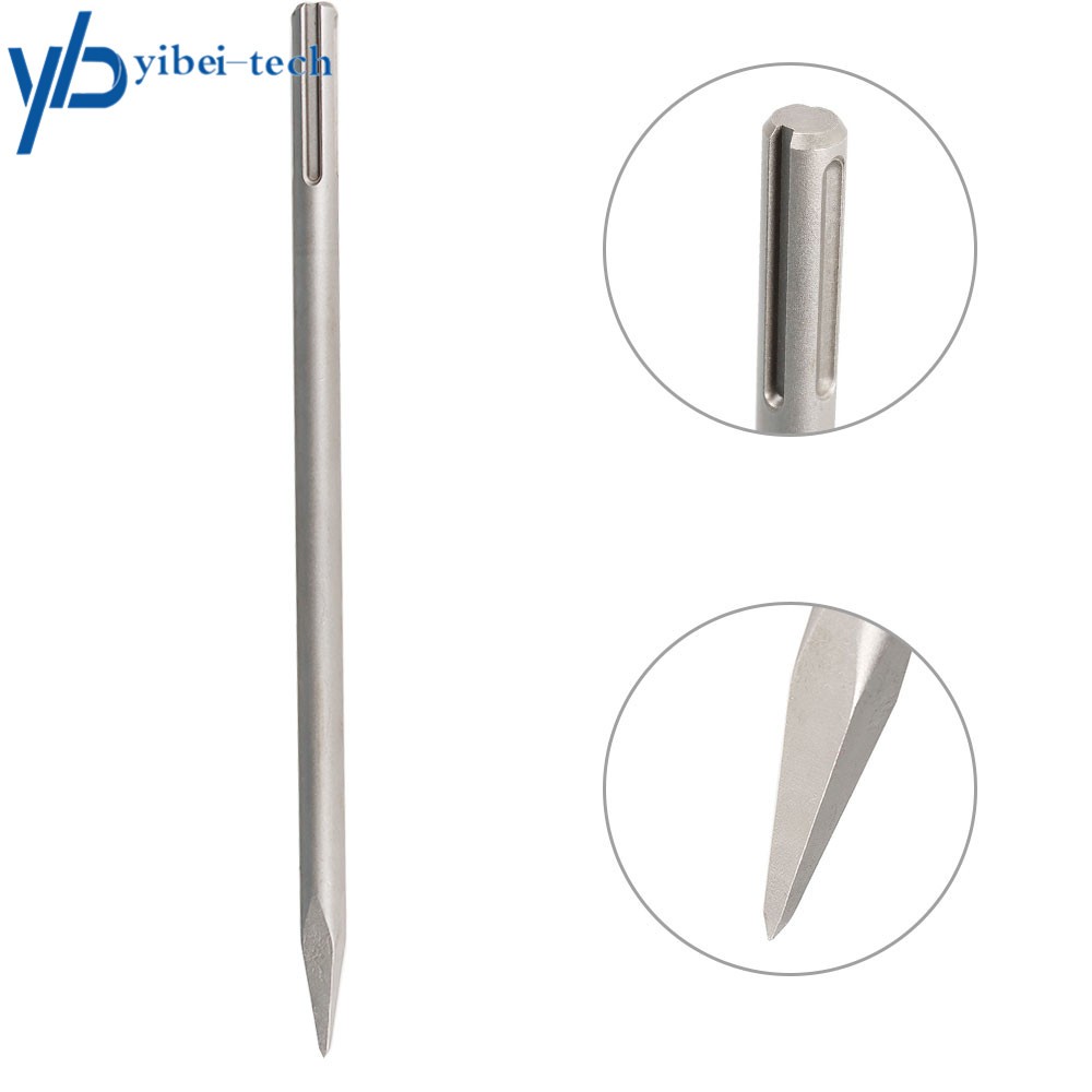 3Pcs 16'' SDS Max Chisel Set Heavy Duty Rotary Hammer Chisel Bit Set Silver