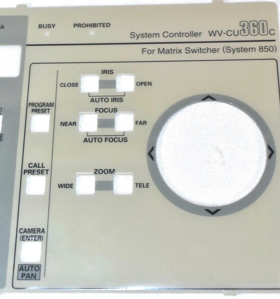 PANASONIC WV-CU360C System Controller Face Plate + FAST SHIPPING!!!