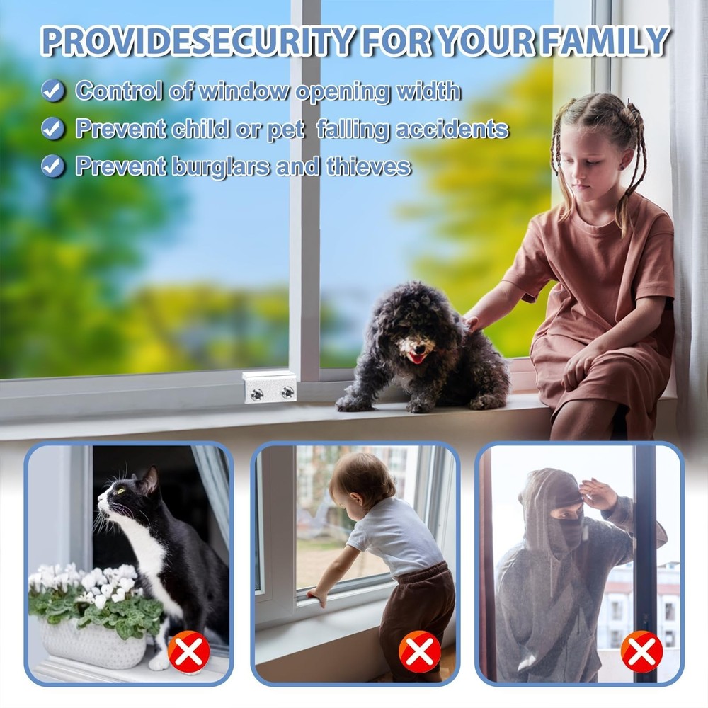 Sliding Window Locks,for Horizontal Sliding Windows,Window Security Lock with...