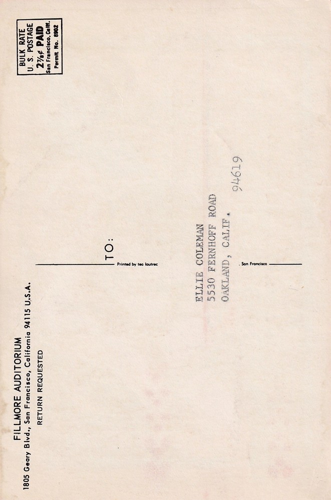 BG #93 Doors Fillmore Poster BG93