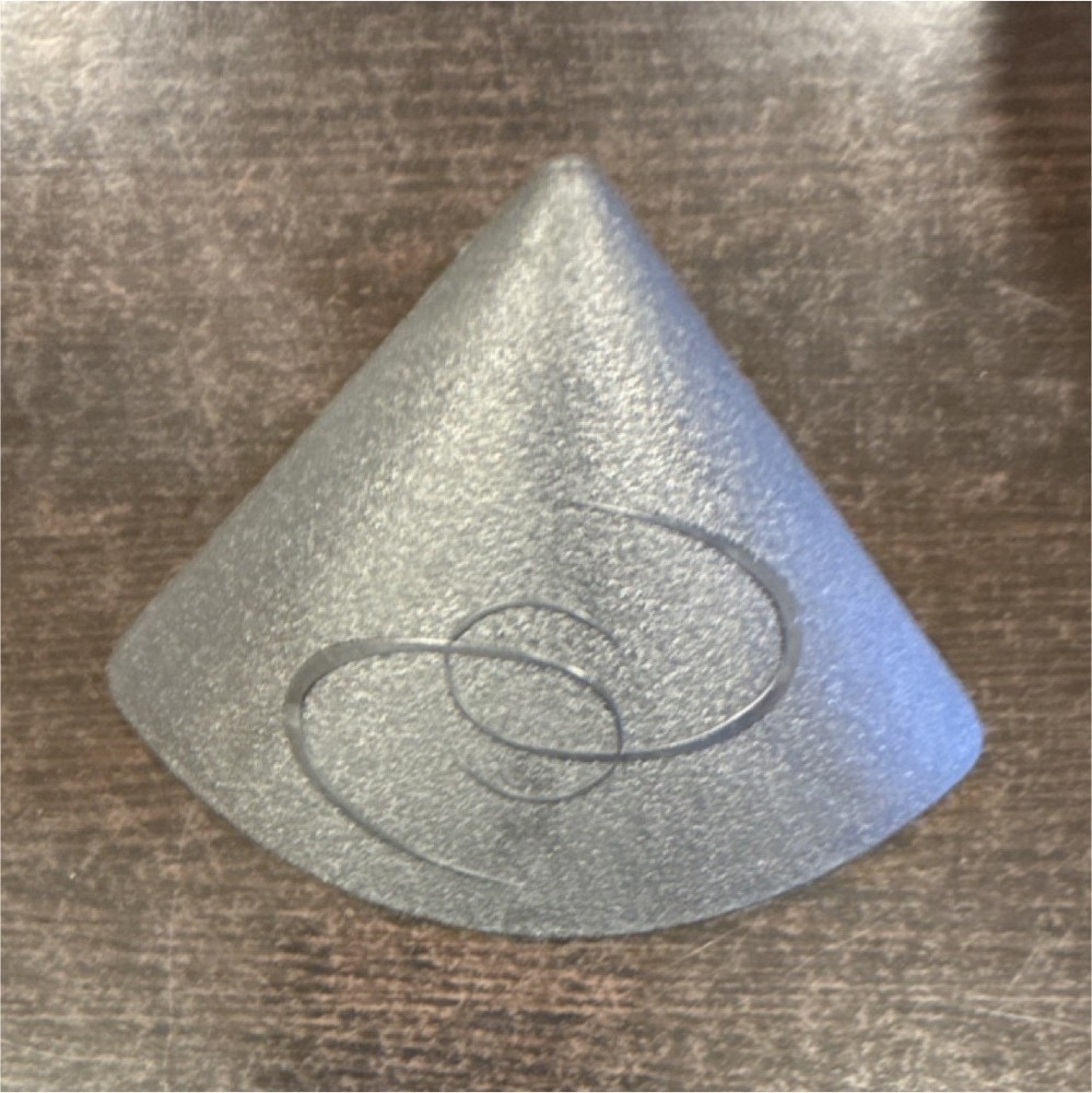 Gray Plastic Cone-Shaped Game Piece