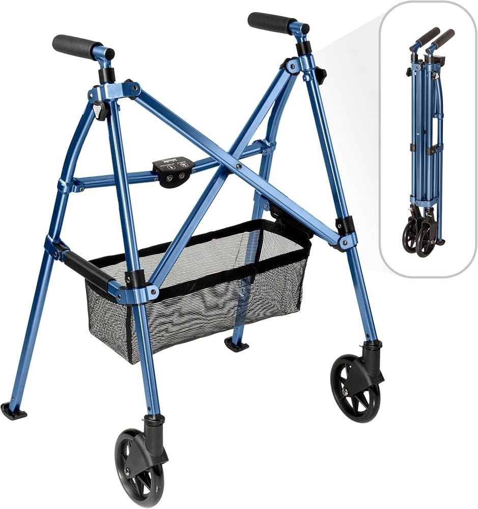 NEW - Stander Wonder Able Life Foldable Rollator Walker Cobalt Blue 4250-CB