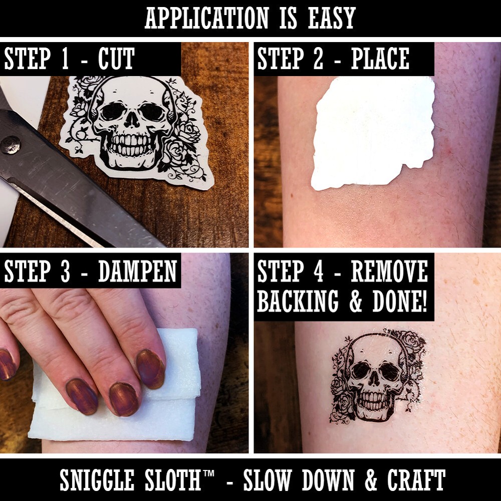 Racoon Walking Solid Temporary Tattoo Water Resistant Set