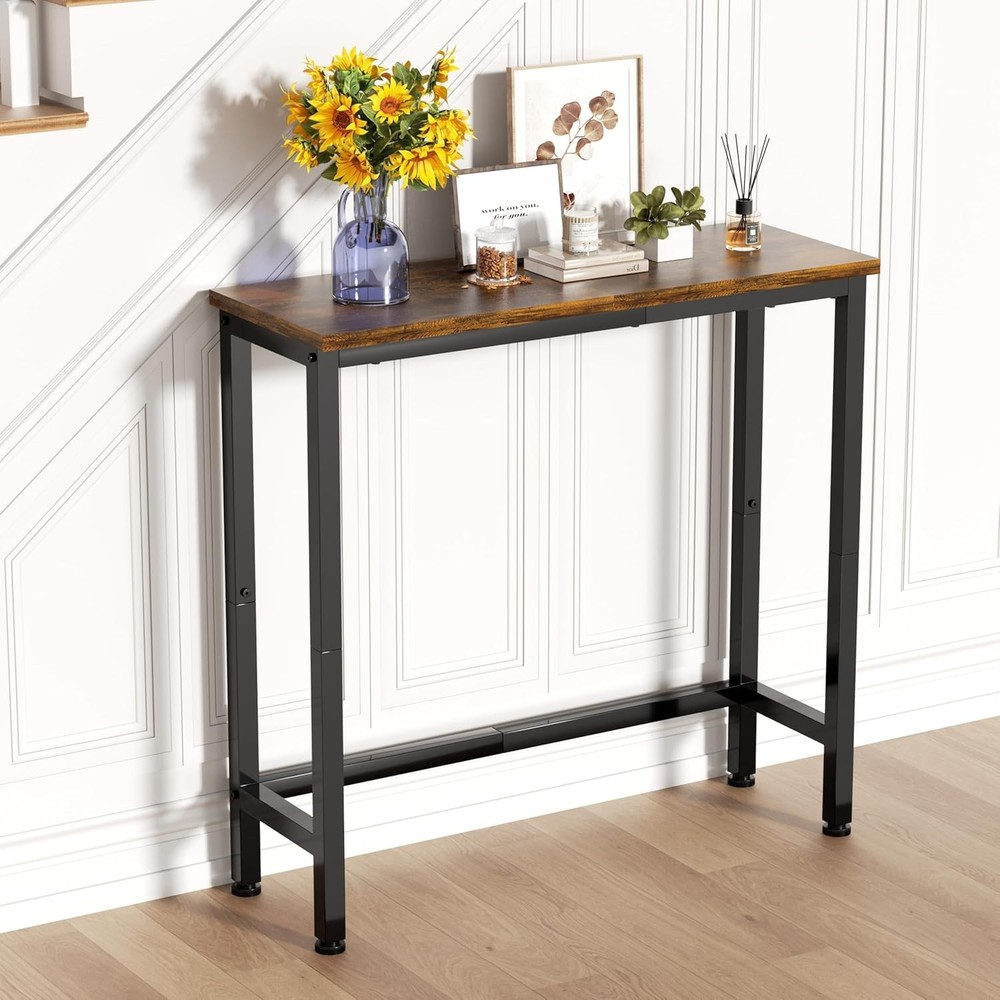 29.5" Narrow Console Table Small Entryway Table Thin Hallway Table Skinny Sofa
